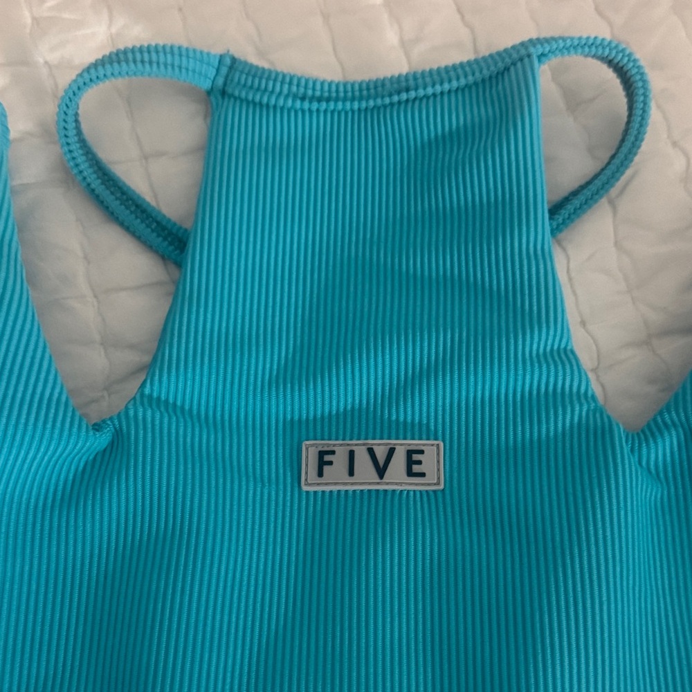 Teal Ribbed Tank Top - Picture 3 of 4